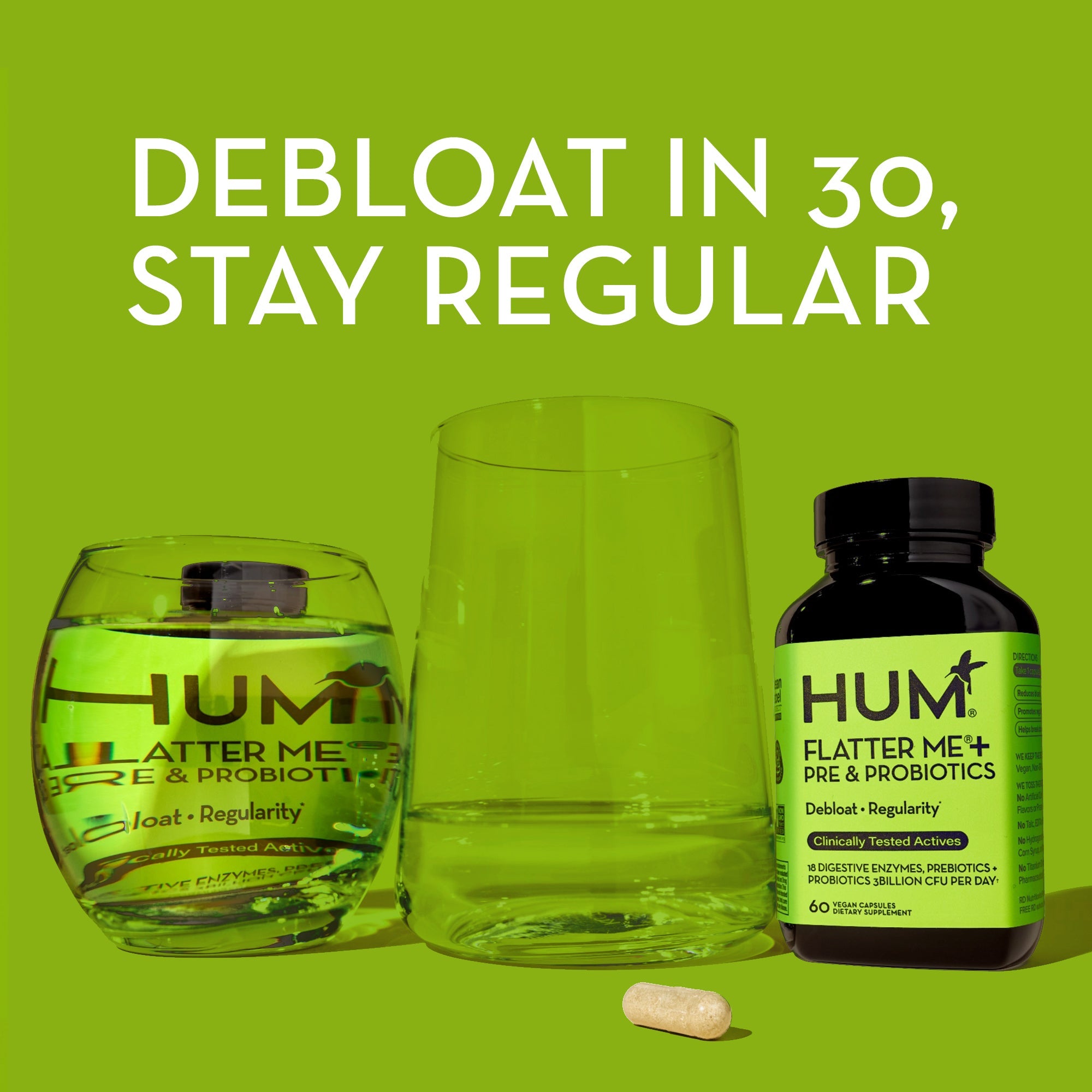 Flatter Me -  Debloat Enzymes + Pre and Probiotics For Regularity