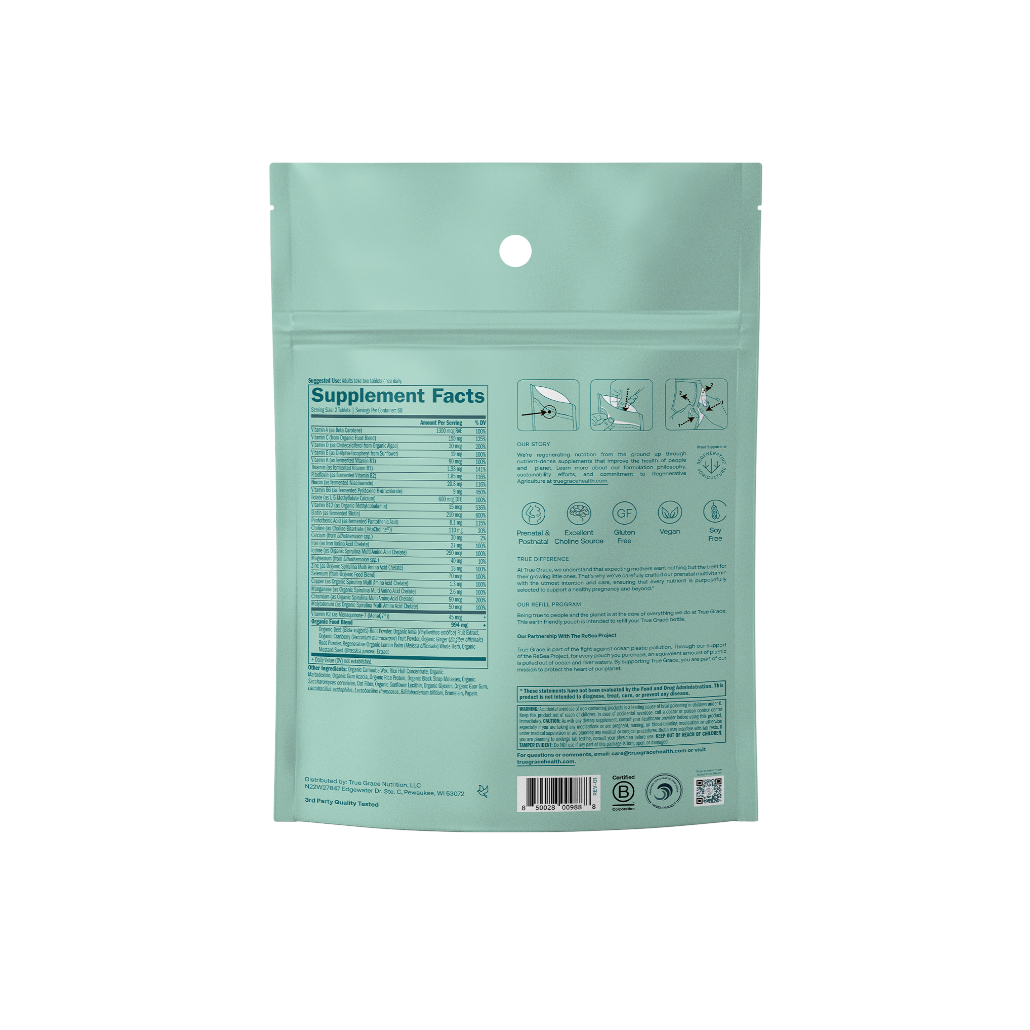 Prenatal Multivitamin Tablets - Refill Pouch