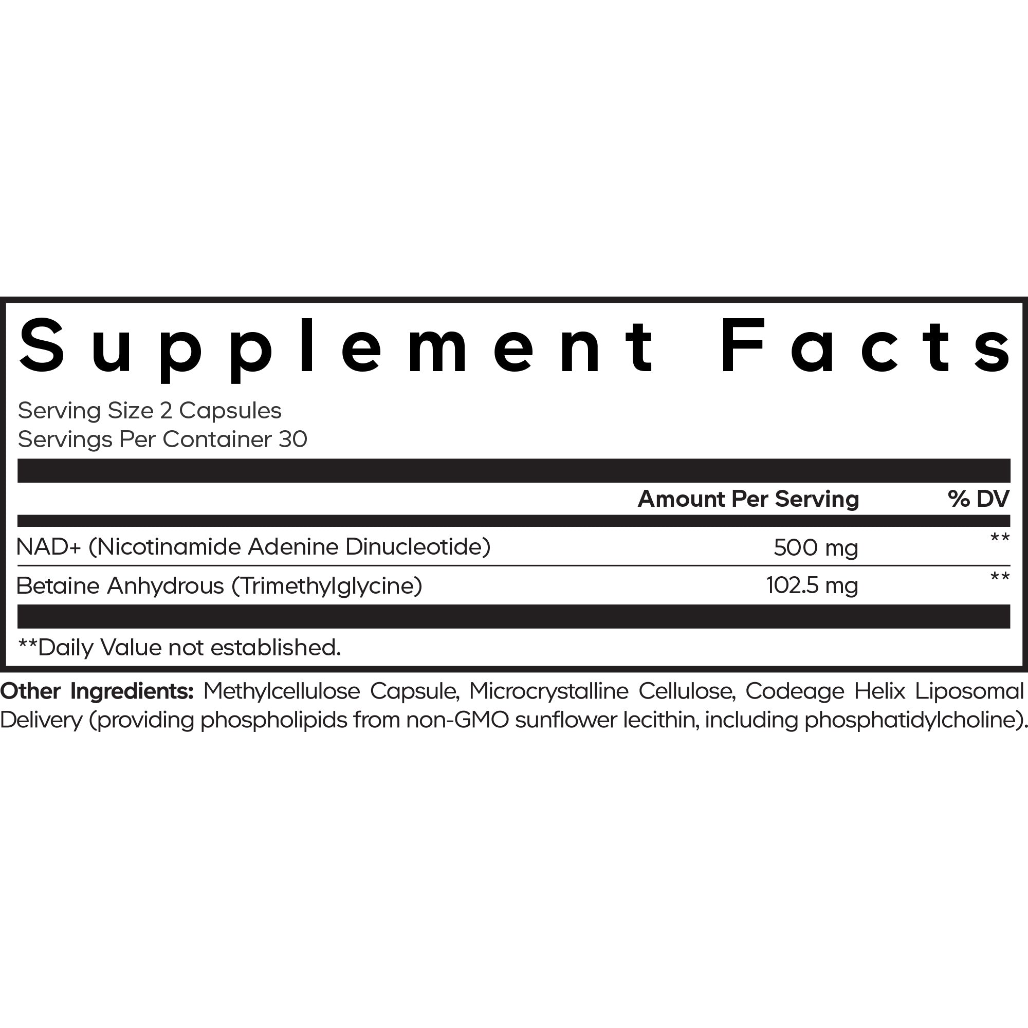 Liposomal NAD+