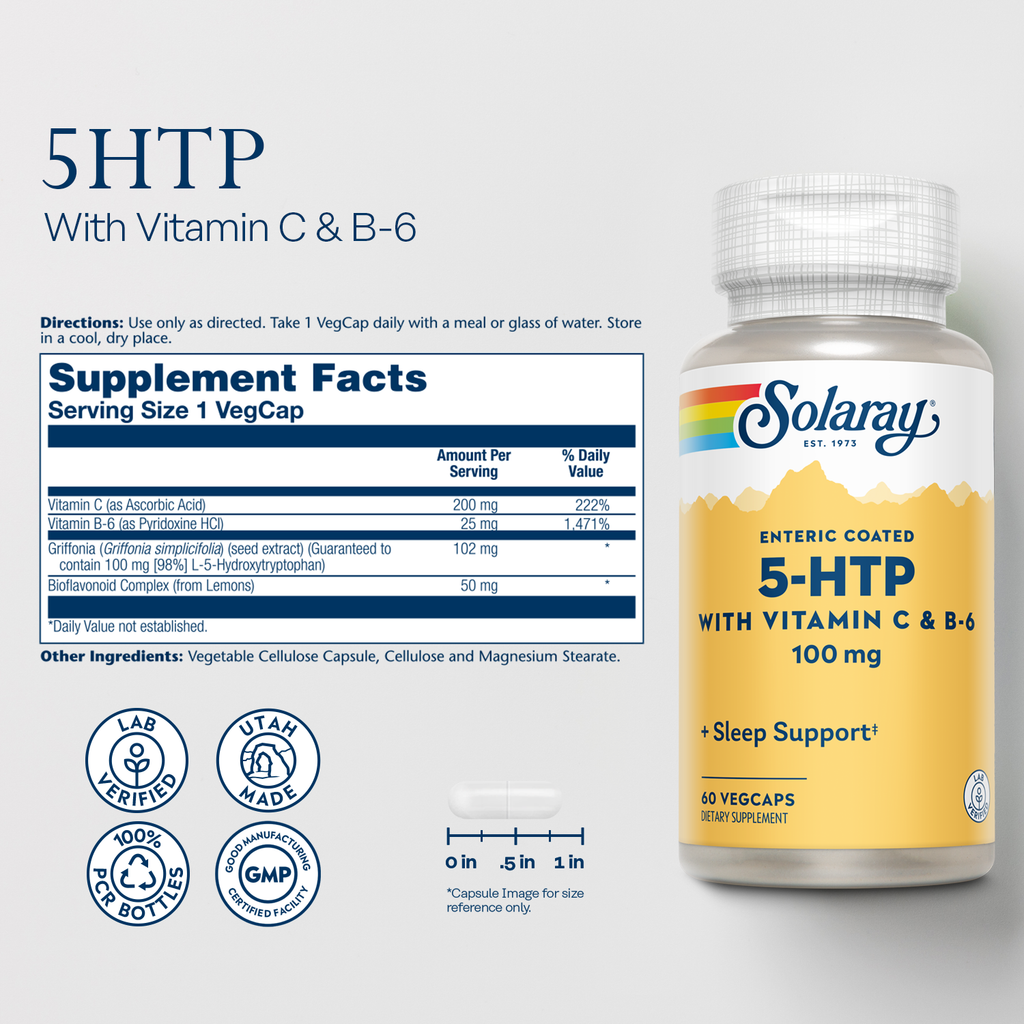 5-HTP EC-w Vit C & B6, 100 mg