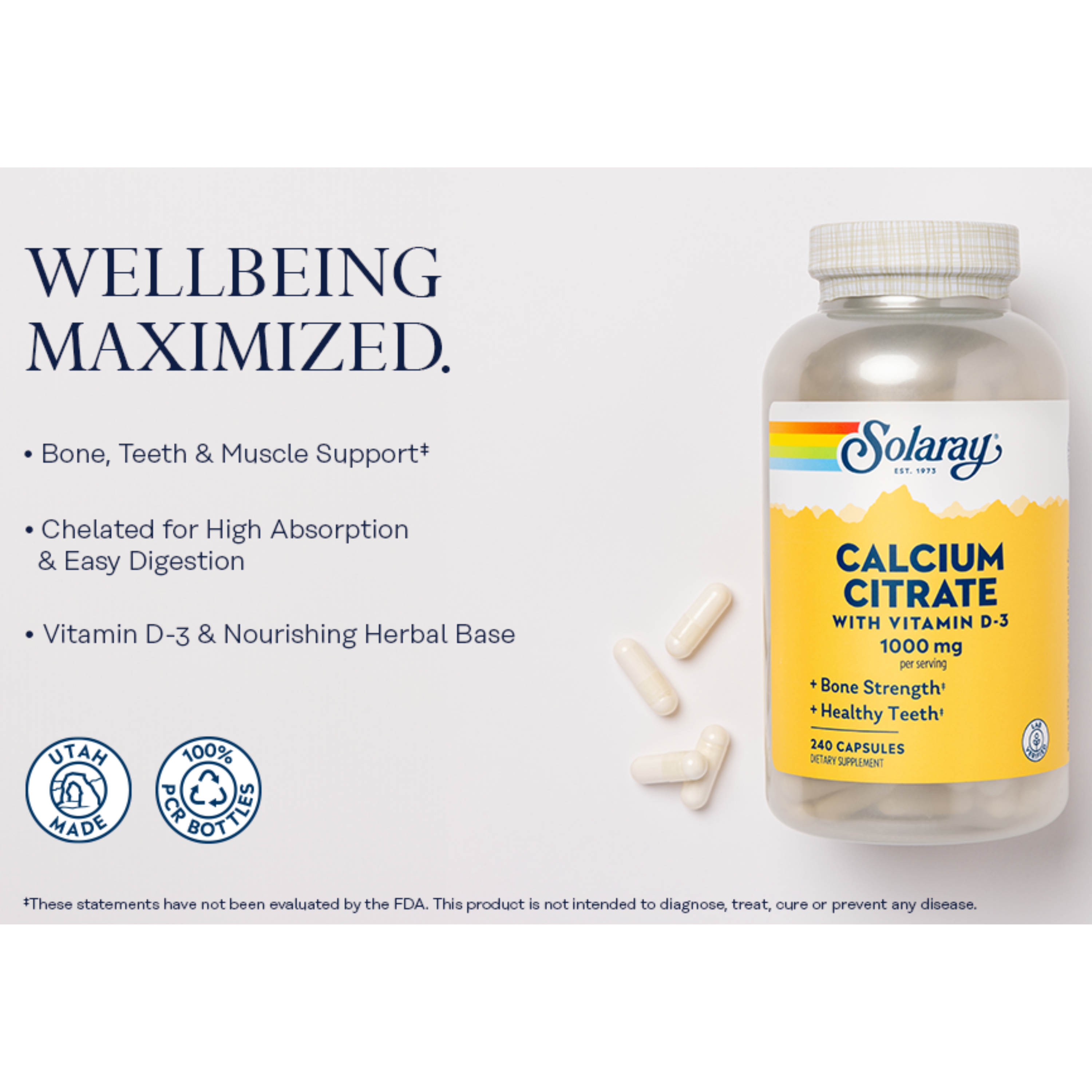 Calcium Citrate with Vitamin D3, 1000 mg
