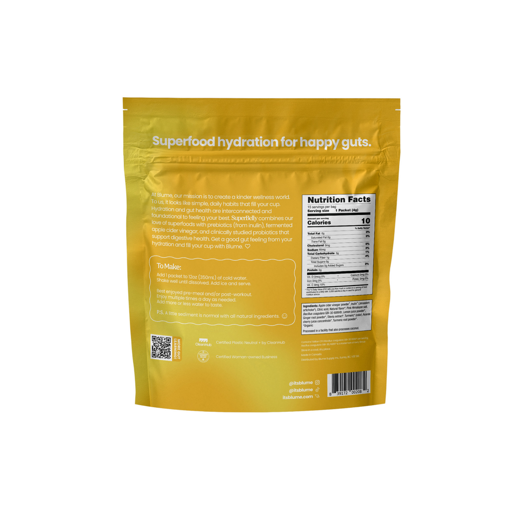 SuperBelly Gut-Building Hydration Drink Mix Powder Packets