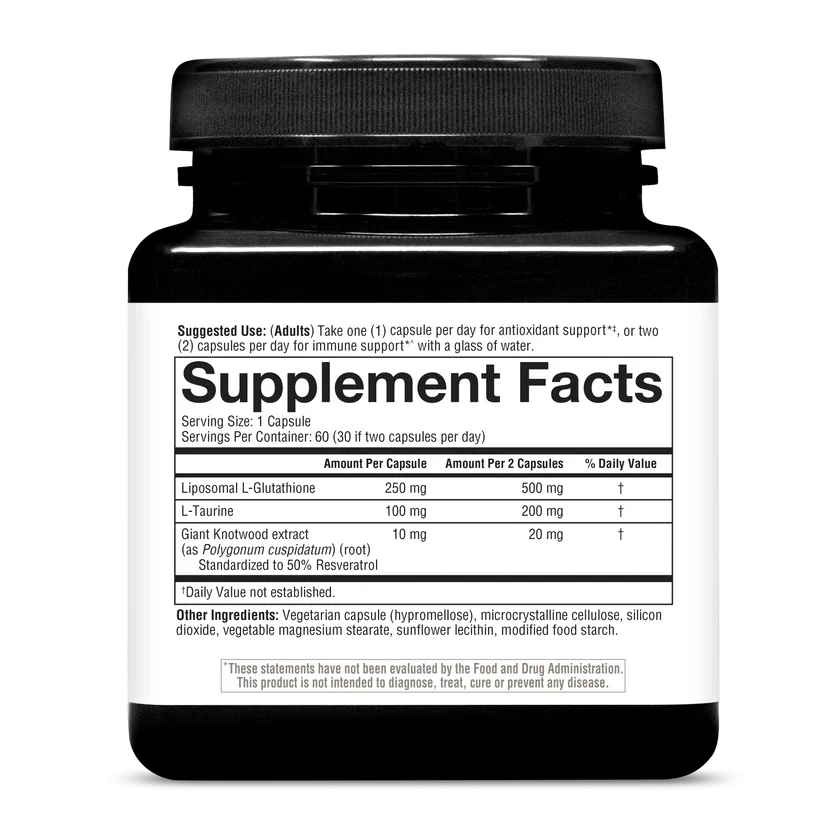 Liposomal Glutathione with resveratrol Capsules