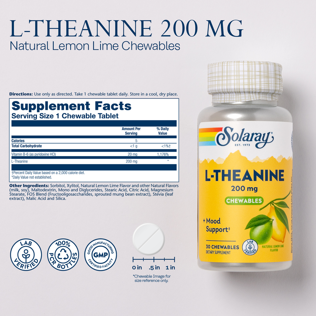 L-Theanine, 200 mg