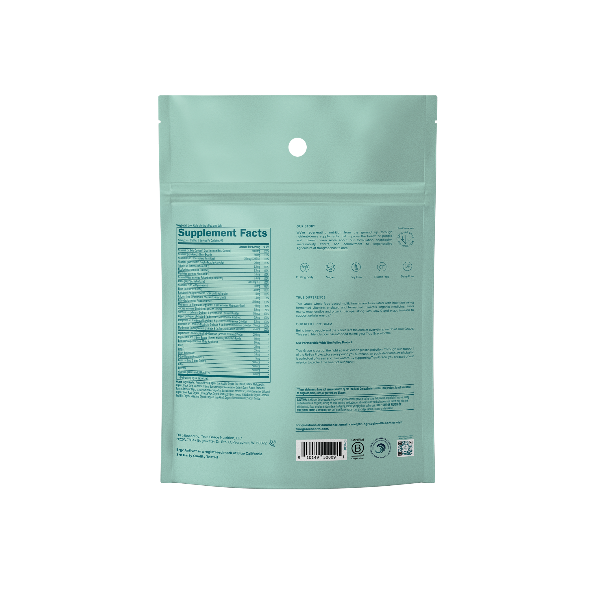 Daily Men’s 50+ Multivitamin Tablets - Refill Pouch