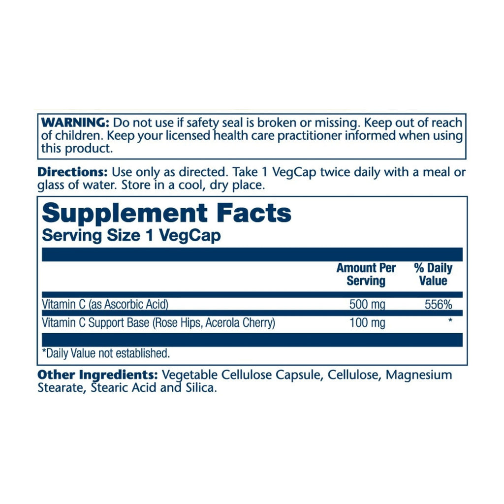 Vitamin C Timed Release with Rose Hips & Acerola, 500 mg