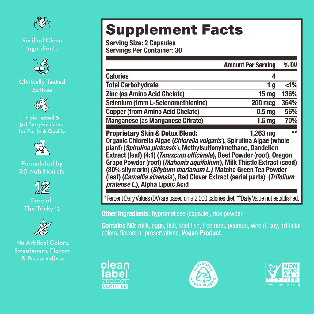 Daily Cleanse Detox Supplement - For Clear Skin